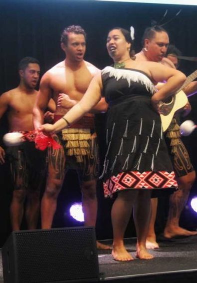 Our haka team on stage