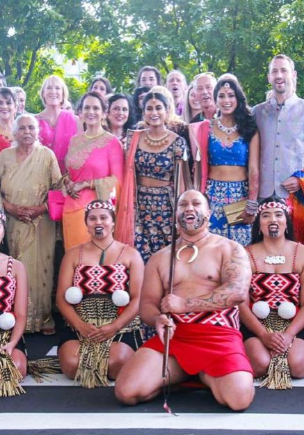 Wedding guests and members from The Haka Experience